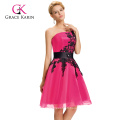Grace Karin Nouvelle couleur Short One Shoulder Cocktail Deep Pink Robes de soirée Homecoming CL4288-2